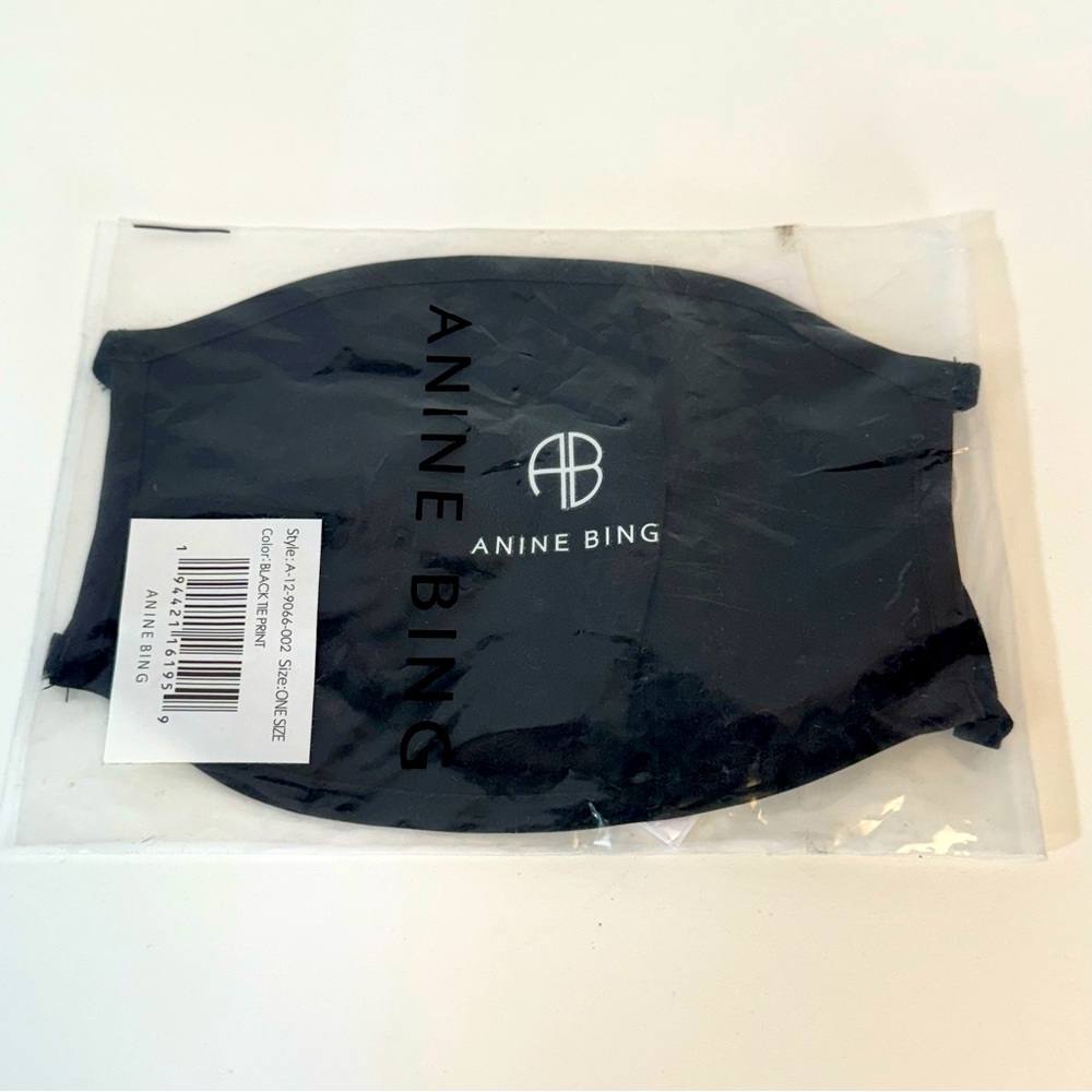 Anine Bing silk face mask covering